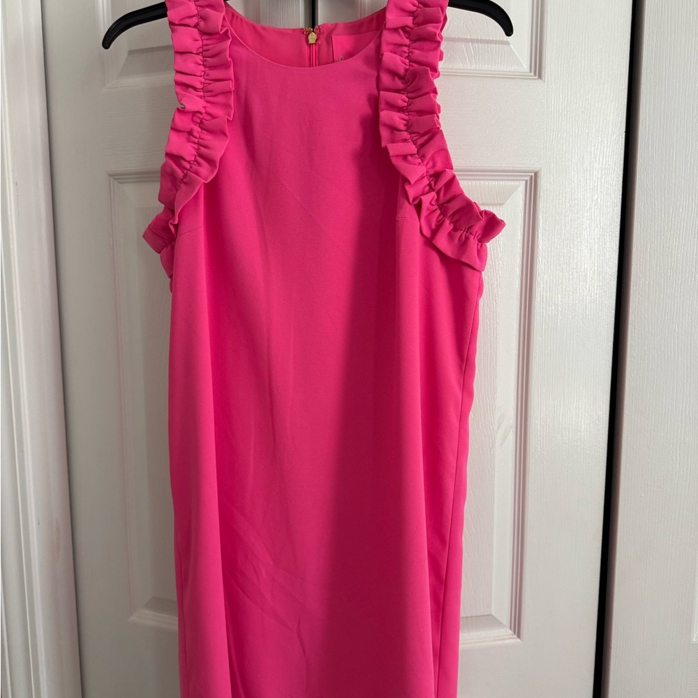 Lilly Pulitzer Pink Ruffled Sheath Dress